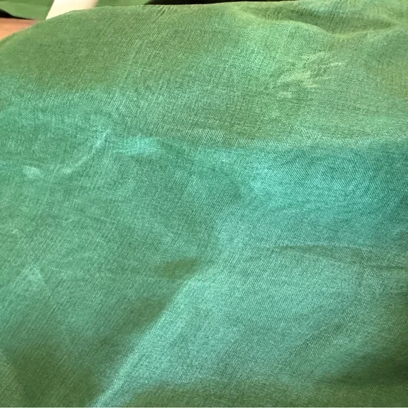 Robert Rodriguez Emerald Green Ruffle Halter Silk Tie-Waist Top - Picture 2 of 6